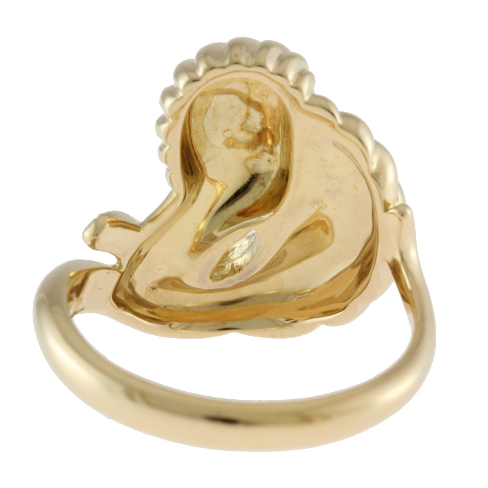 カレライカレラ ホースシューリング 12号 K18YG SV925 イエロー