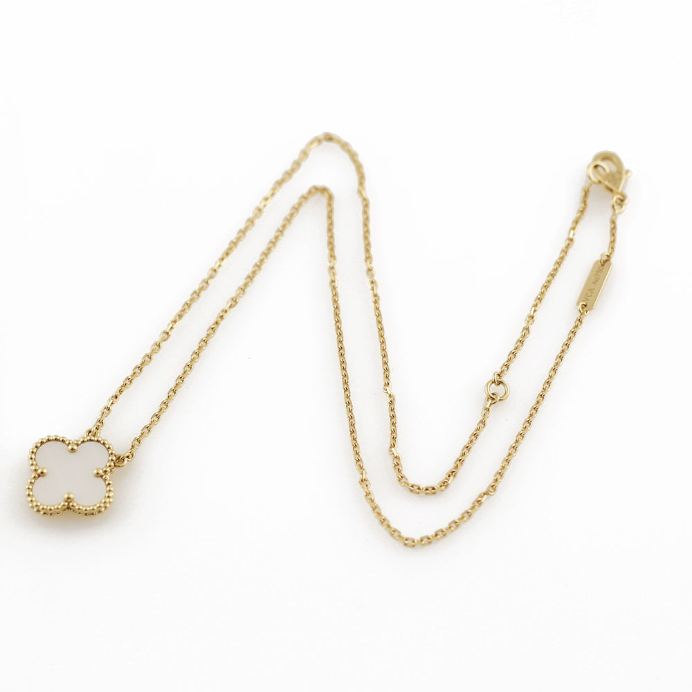 ヴィンテージアルハンブラ　マザーオブパール　イエローゴールド Van Cleef & Arpels ヴァンクリーフ＆アーペル ヴィンテージ