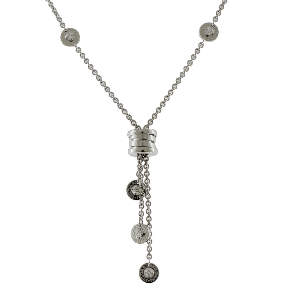 BVLGARI B-zero.1 B-Zero One Element Necklace 18K K18 White Gold