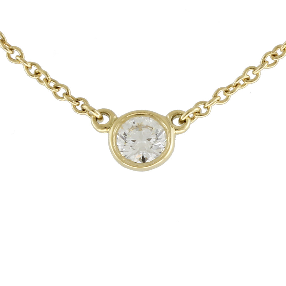 TIFFANY&Co. ティファニー バイザヤード 約0.14ct ネックレス 18 TIFFANY&Co. ティファニー バイザヤード 約0.14ct ネックレス 18