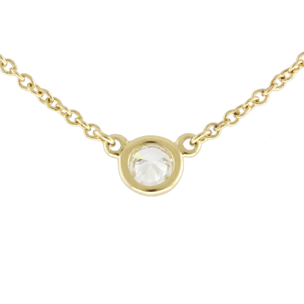 TIFFANY&Co. ティファニー バイザヤード 約0.14ct ネックレス 18金 K18