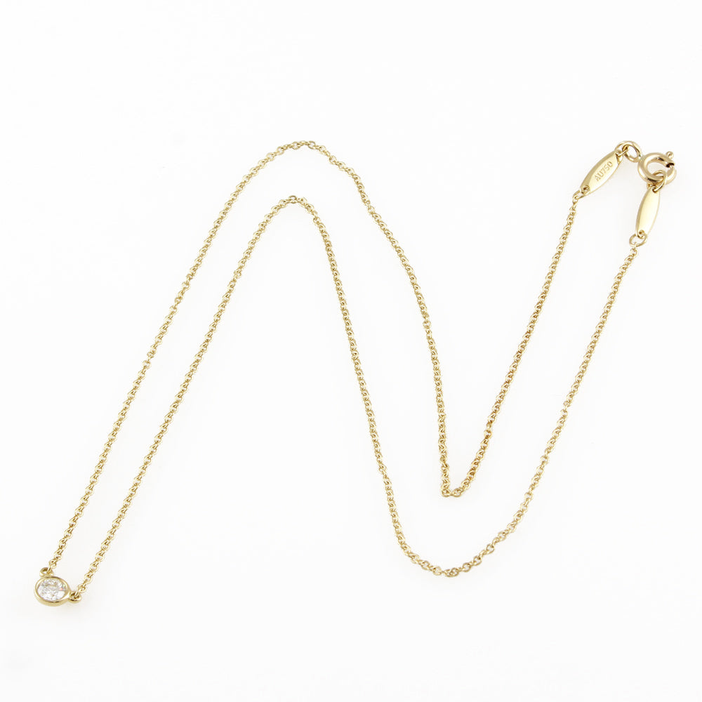 TIFFANY&Co. ティファニー バイザヤード 約0.14ct ネックレス 18金 K18