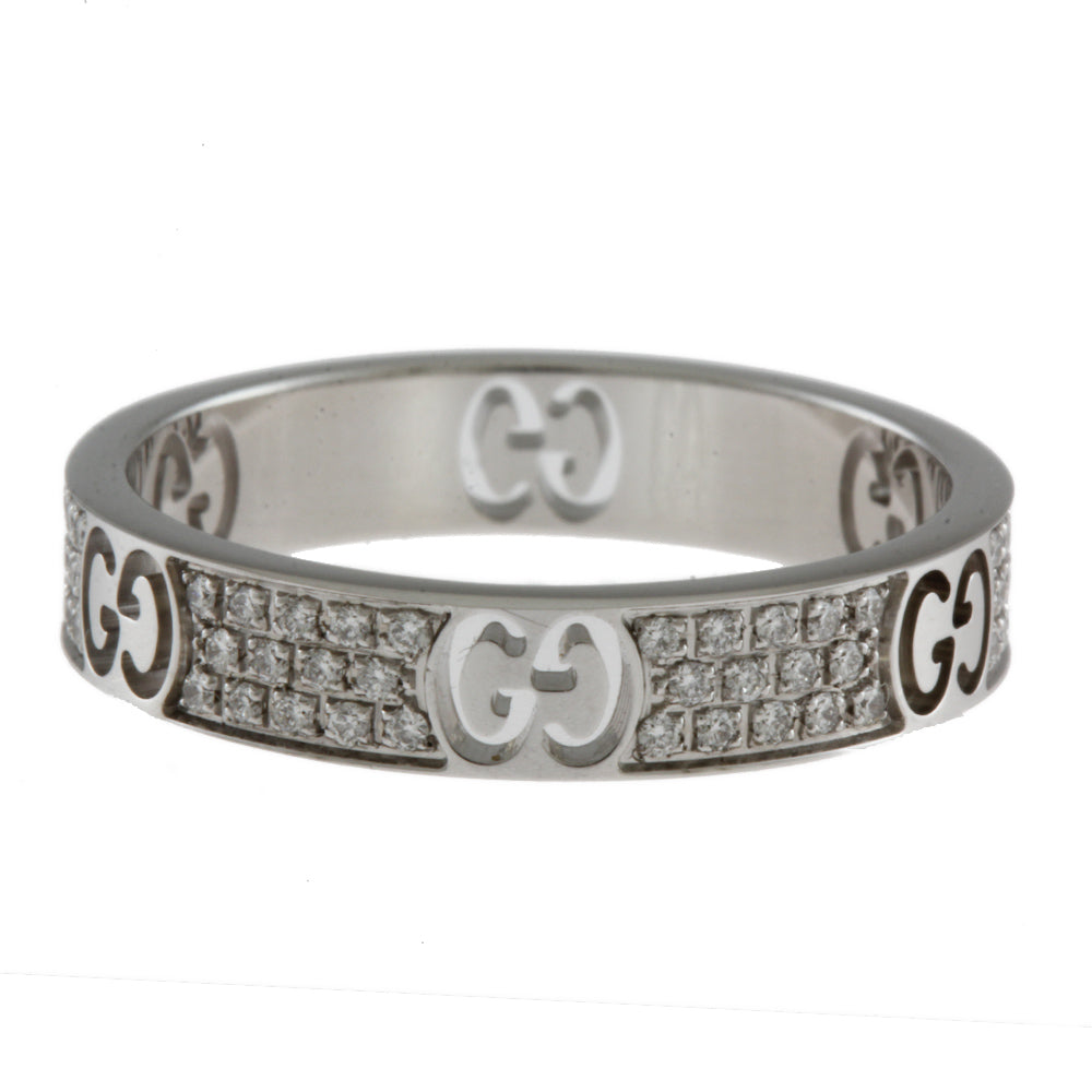 GUCCI グッチ アイコンスターダスト ダイヤモンド リング 指輪 17号 18