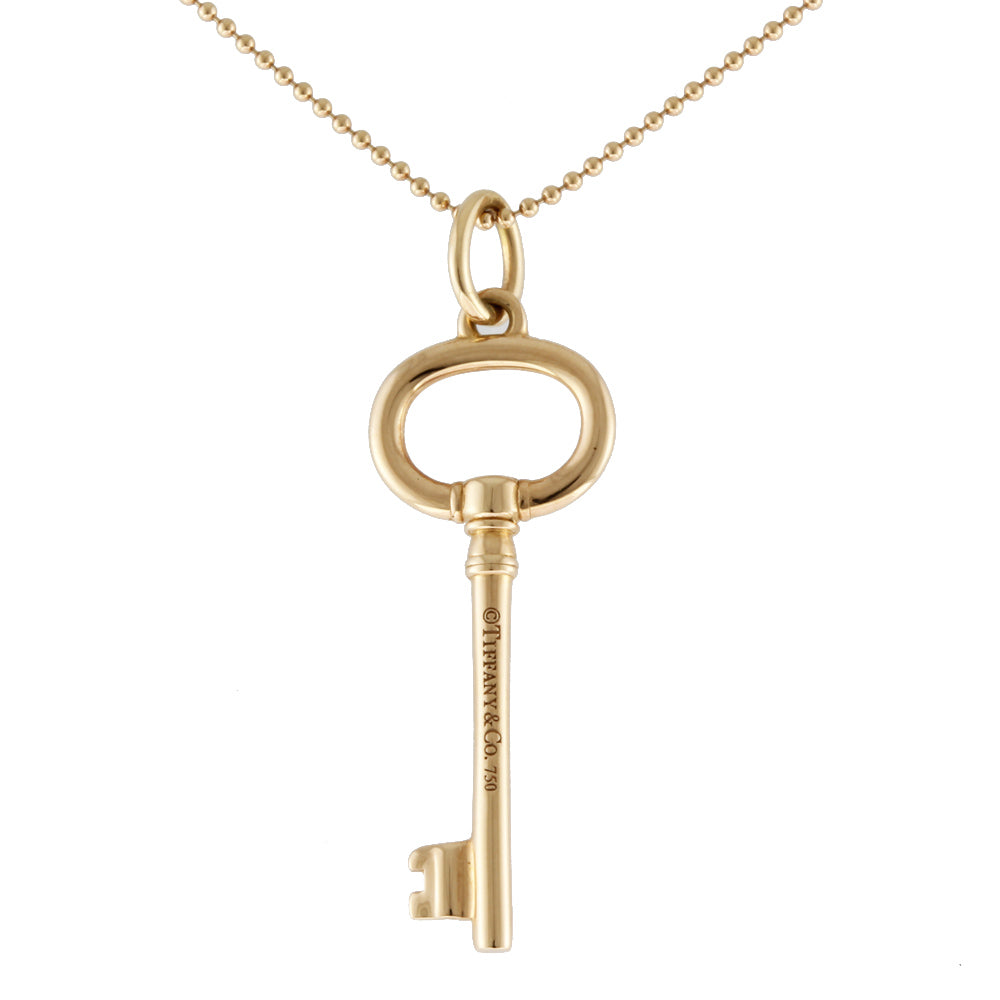 TIFFANY&Co. ティファニー オーバルキー ネックレス 18金 K18ピンク