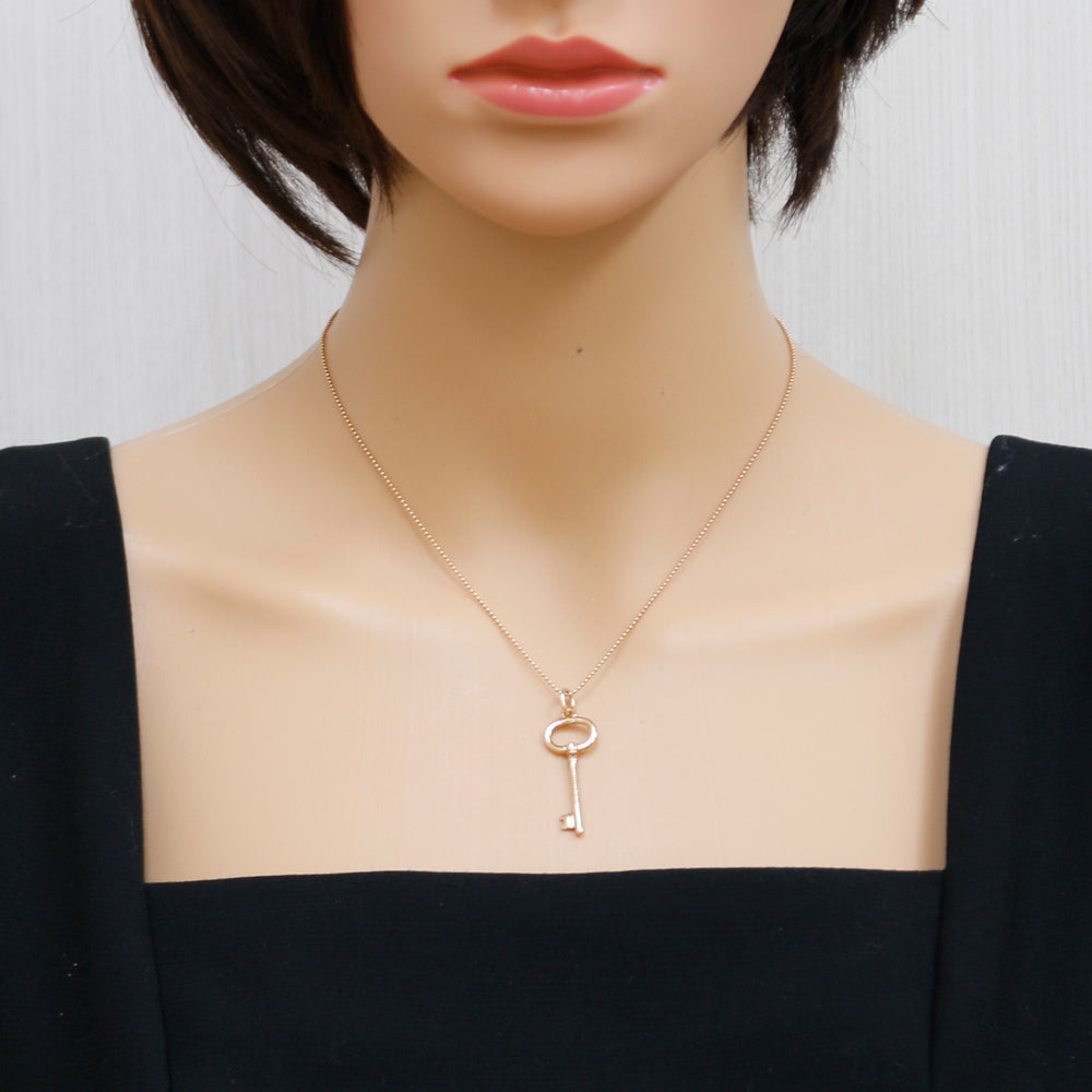 TIFFANY&Co. ティファニー オーバルキー ネックレス 18金 K18ピンク