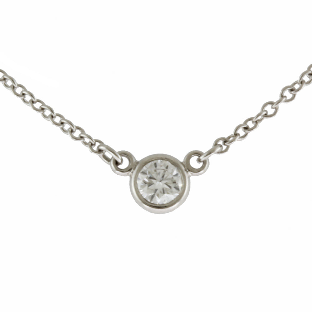 TIFFANY&Co. ティファニー バイザヤード 約0.08ct ネックレス Pt950 
