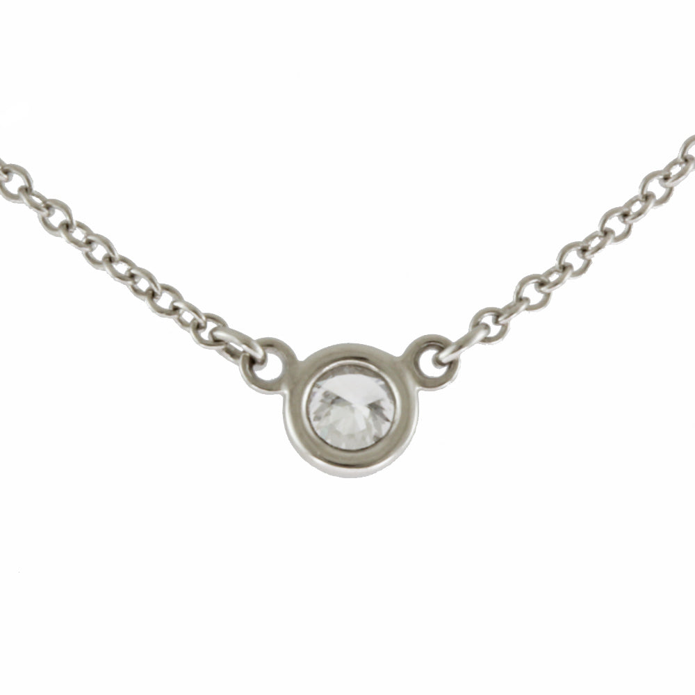 TIFFANY&Co. ティファニー バイザヤード 約0.08ct ネックレス Pt950 