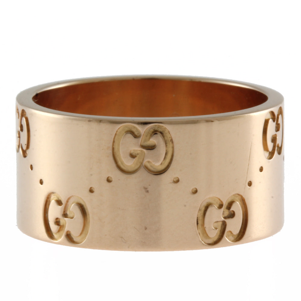 GUCCI グッチ アイコンワイド リング 指輪 9.5号 18金 K18ピンク
