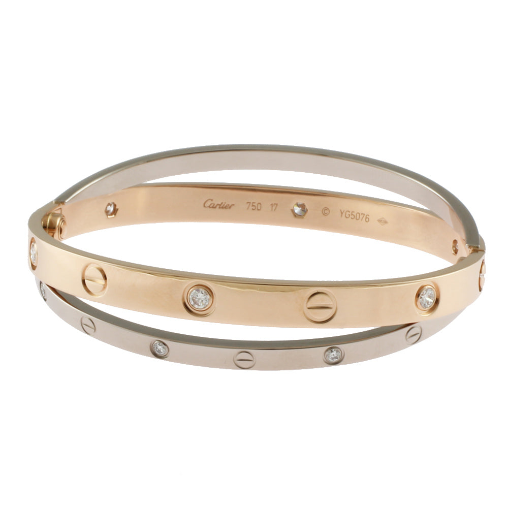 カルティエ ラブブレス ダイヤモンド ドライバー付き バングル