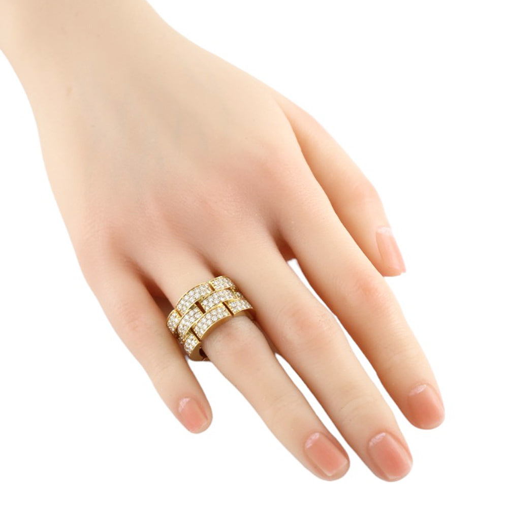 カルティエ マイヨンパンテール ダイヤ リング 49 9号 Cartier カルティエ マイヨンパンテール・2連・ダイヤモンド