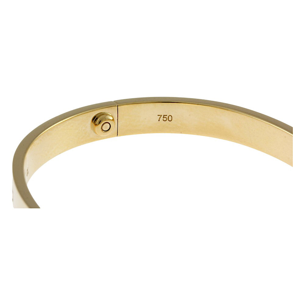CARTIER Love Bracelet #17 No Driver Bangle 18K Yellow Gold Women's