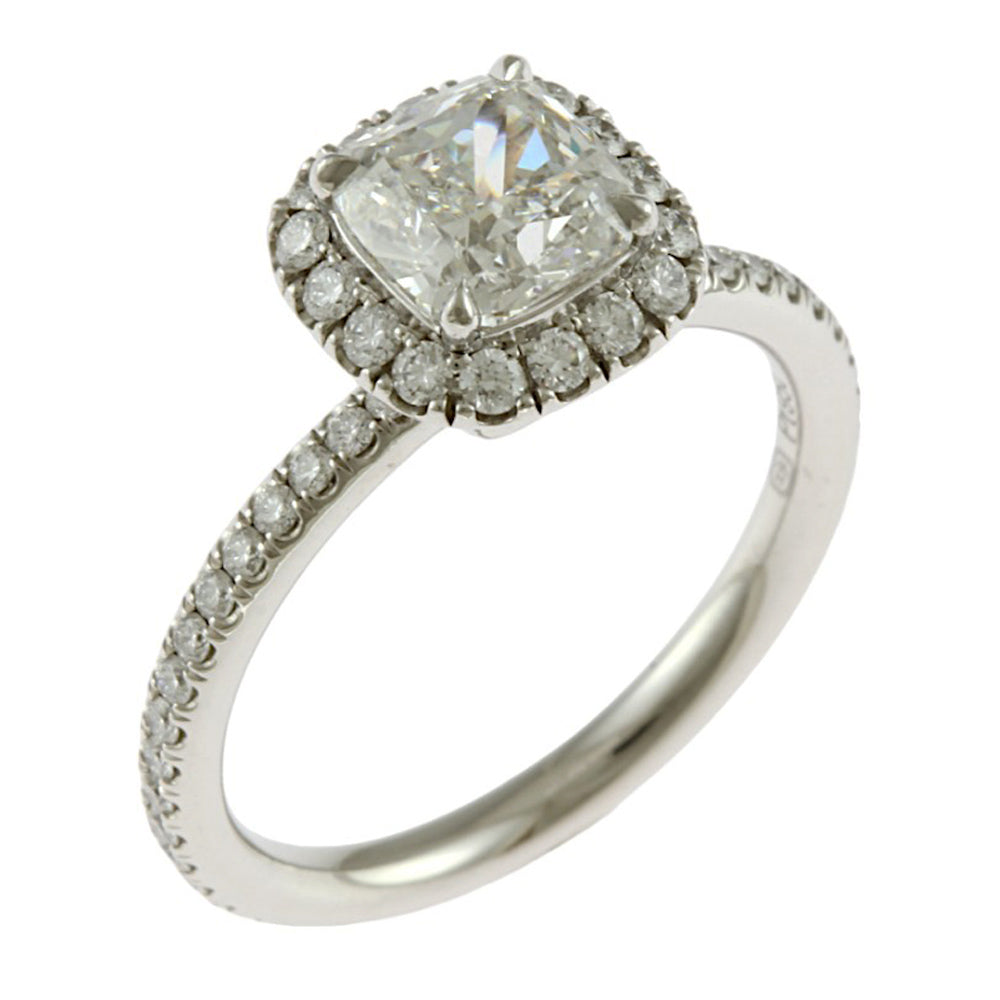 HARRY Winston Harry Winston Cushion Cut Micropa Vegering Ring