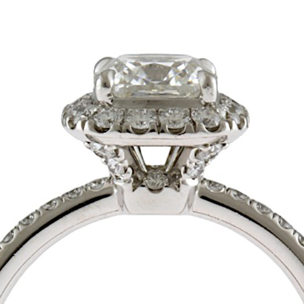 HARRY Winston Harry Winston Cushion Cut Micropa Vegering Ring 7.5