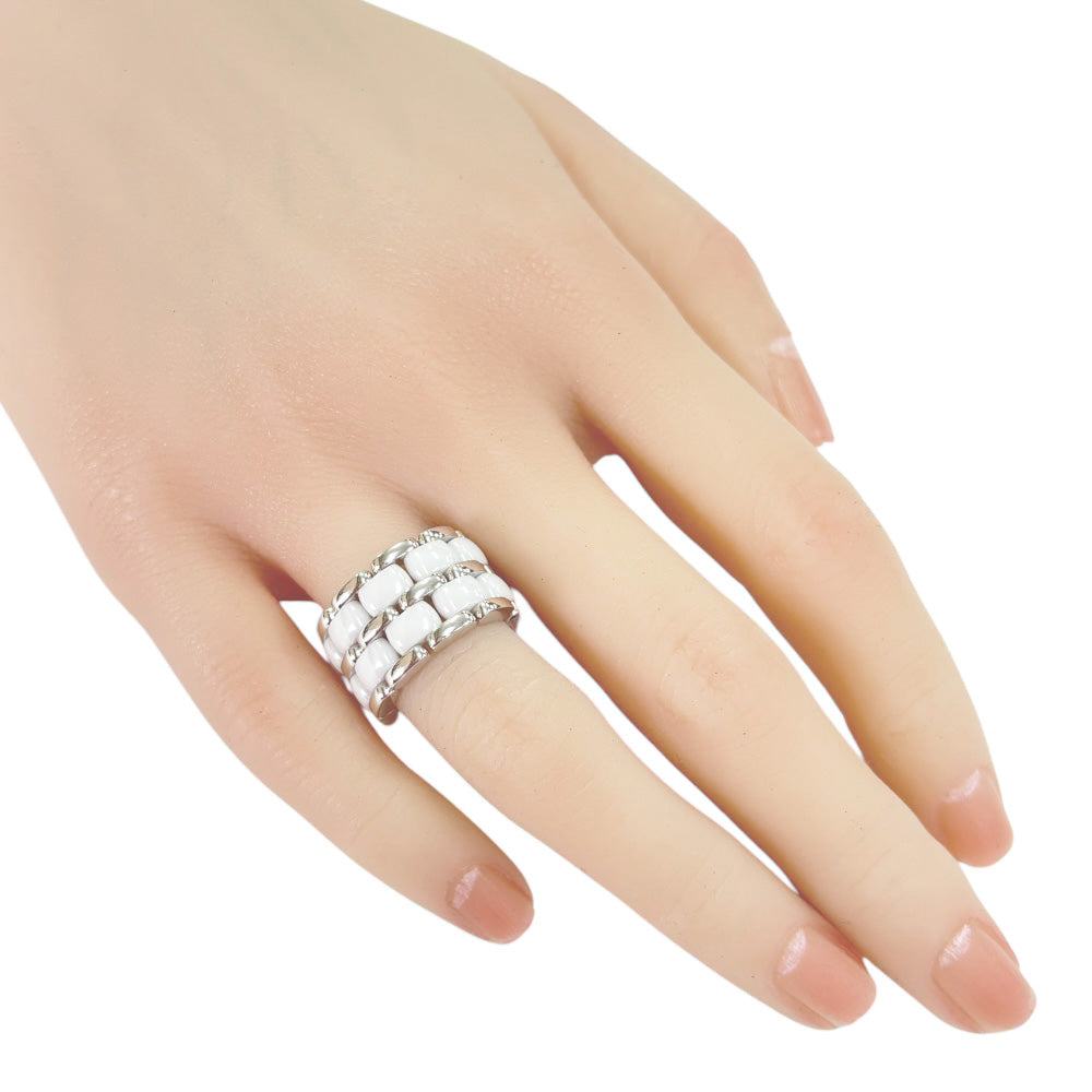 CHANEL Ultra Collection Ring Size 10 18K K18 White Gold Women's