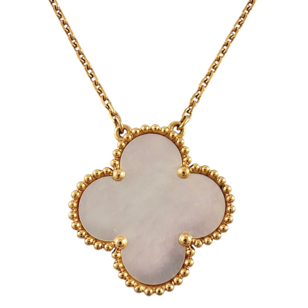 VAN CLEEF ARPELS Van Cleef Arpel Ginza Main Store Limited Magic Alhambra Necklace 18 Gold K18 Yellow Gold Mother of Pearl Ladies Used