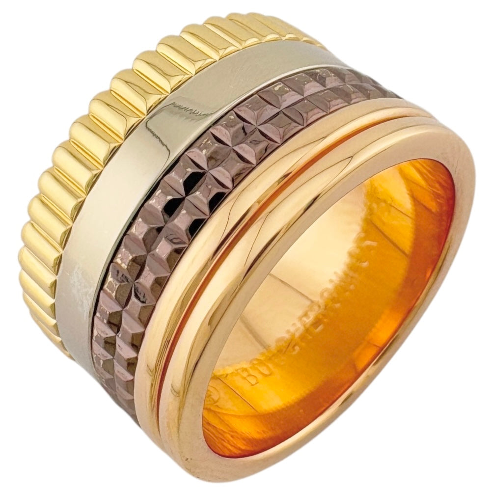9月末まで割引　Boucheron ゴールド ブラウン リング　10号 Boucheron ブシュロン キャトルクラシックラージ リング 指輪 10号 18