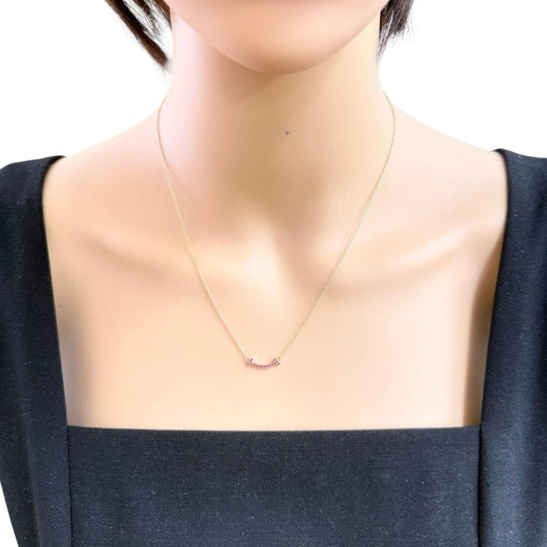 Tiffany & Co. ネックレス　Tスマイル K18　スモール YG750 楽天市場】Tiffany.co ティファニー ネックレス T スマイル ティー