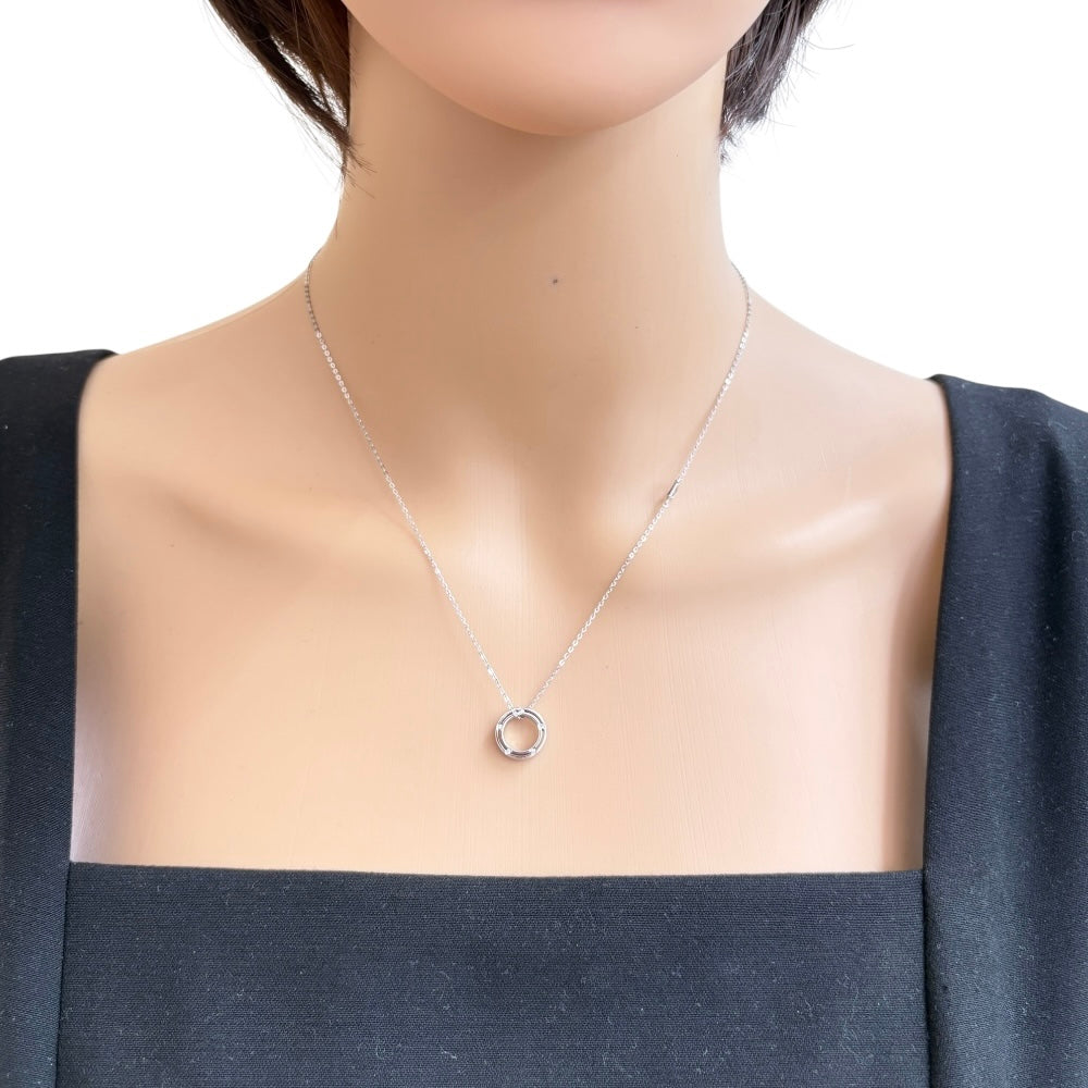 Damiani D-side necklace 18K K18 White Gold Diamond Women's Used