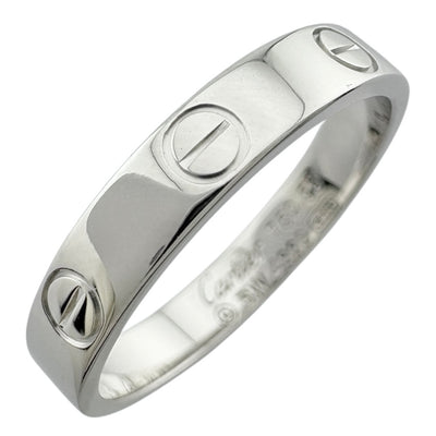 【磨き済み】 カルティエ ミニラブリング　K18　ホワイトゴールド　10号 カルティエ ミニラブ リング 指輪 カルティエ 9号 18金