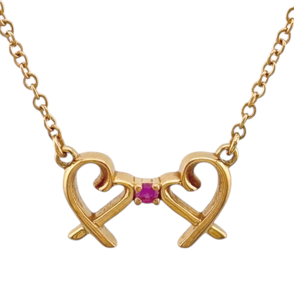 Tiffany & Co. ティファニー　ダブルラビンググハート　11号 TIFFANY&Co. ティファニー ダブルラビングハート ネックレス 18