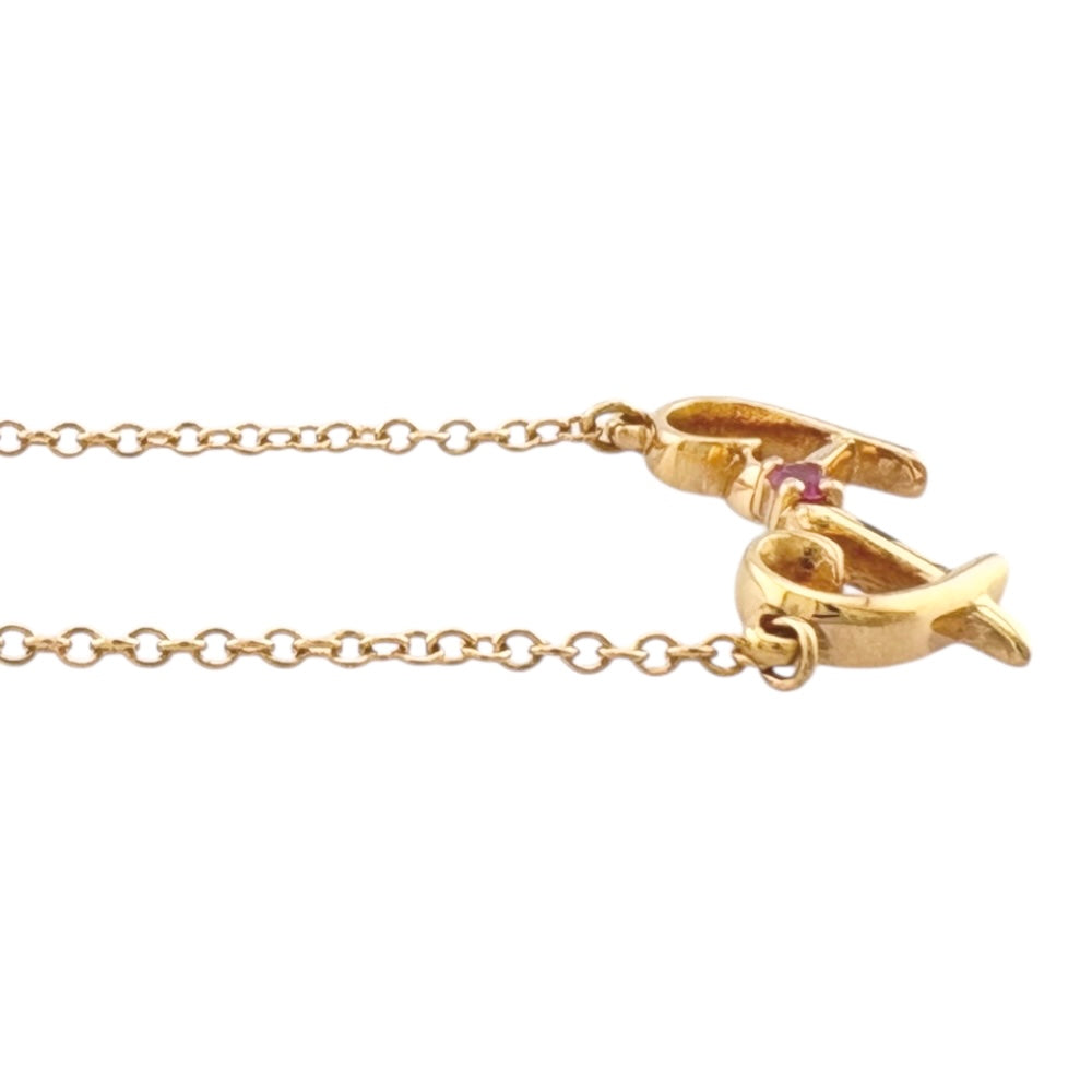 【超美品】Tiffany&Co. ダブルラビングハート　インフィニティ ゴールド 超美品】Tiffany&Co. ダブルラビングハート インフィニティ