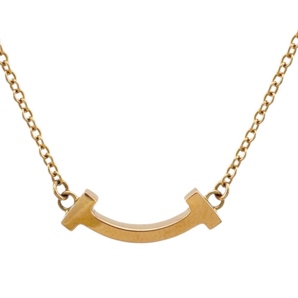 Tiffany & Co. ネックレス　Tスマイル K18　スモール YG750 TIFFANY&Co. ティファニー Tスマイル ネックレス 18金 K18