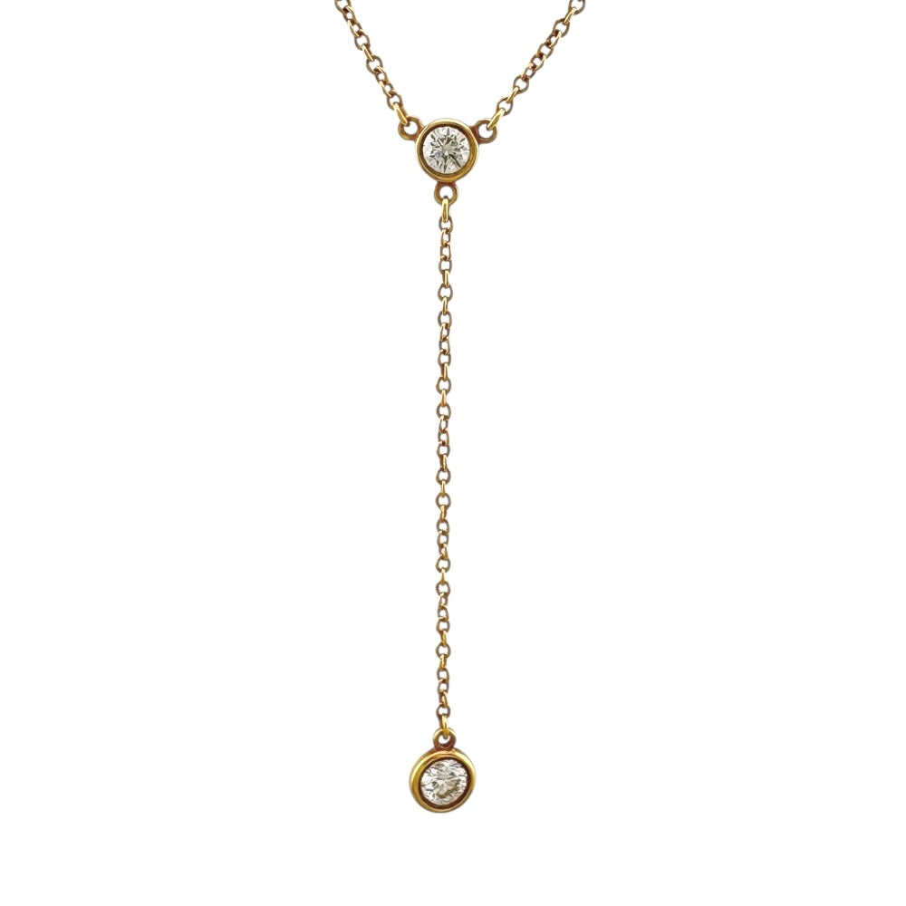 【美品】ティファニー K18 バイザヤード ダイヤ リング 5640 TIFFANY&Co. ティファニー エルサペレッティ バイザヤード/DBY