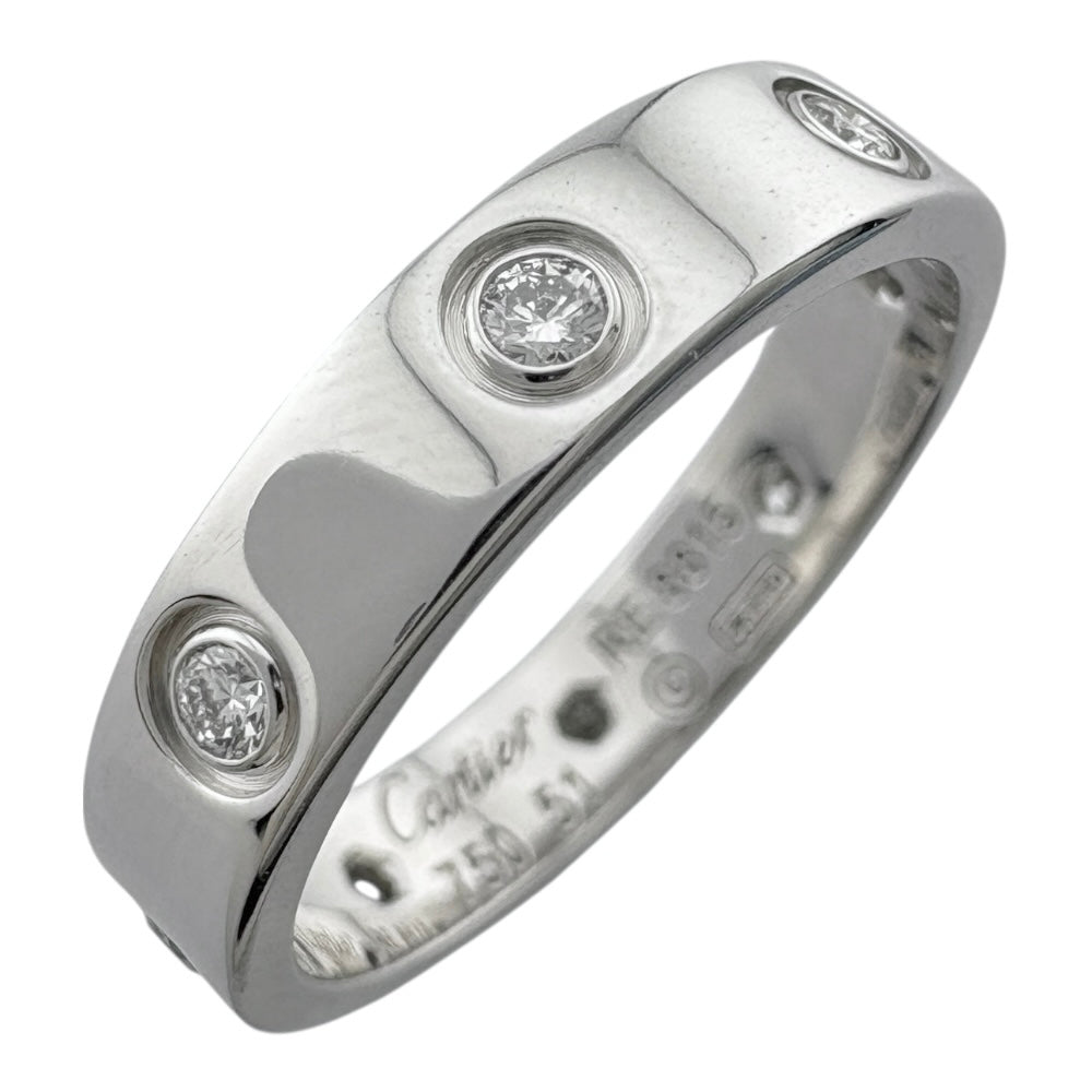 CARTIER カルティエ ミニラブ フルダイヤモンド リング 指輪 11号 18金 