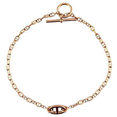 HERMES エルメス シェーヌダンクル ブレスレット 18金 K18ピンク
