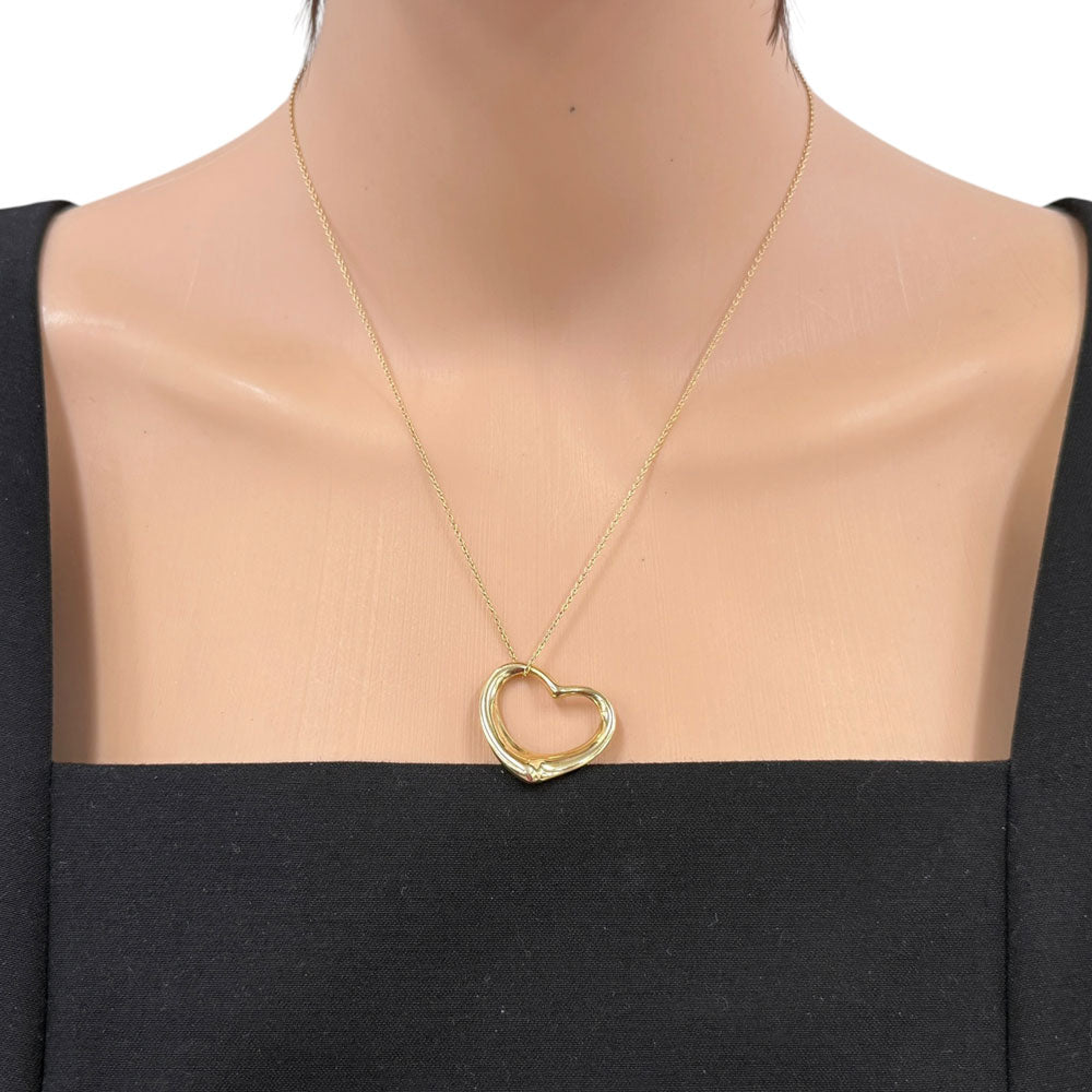 TIFFANY&Co. ティファニー オープンハート ネックレス 18金 K18