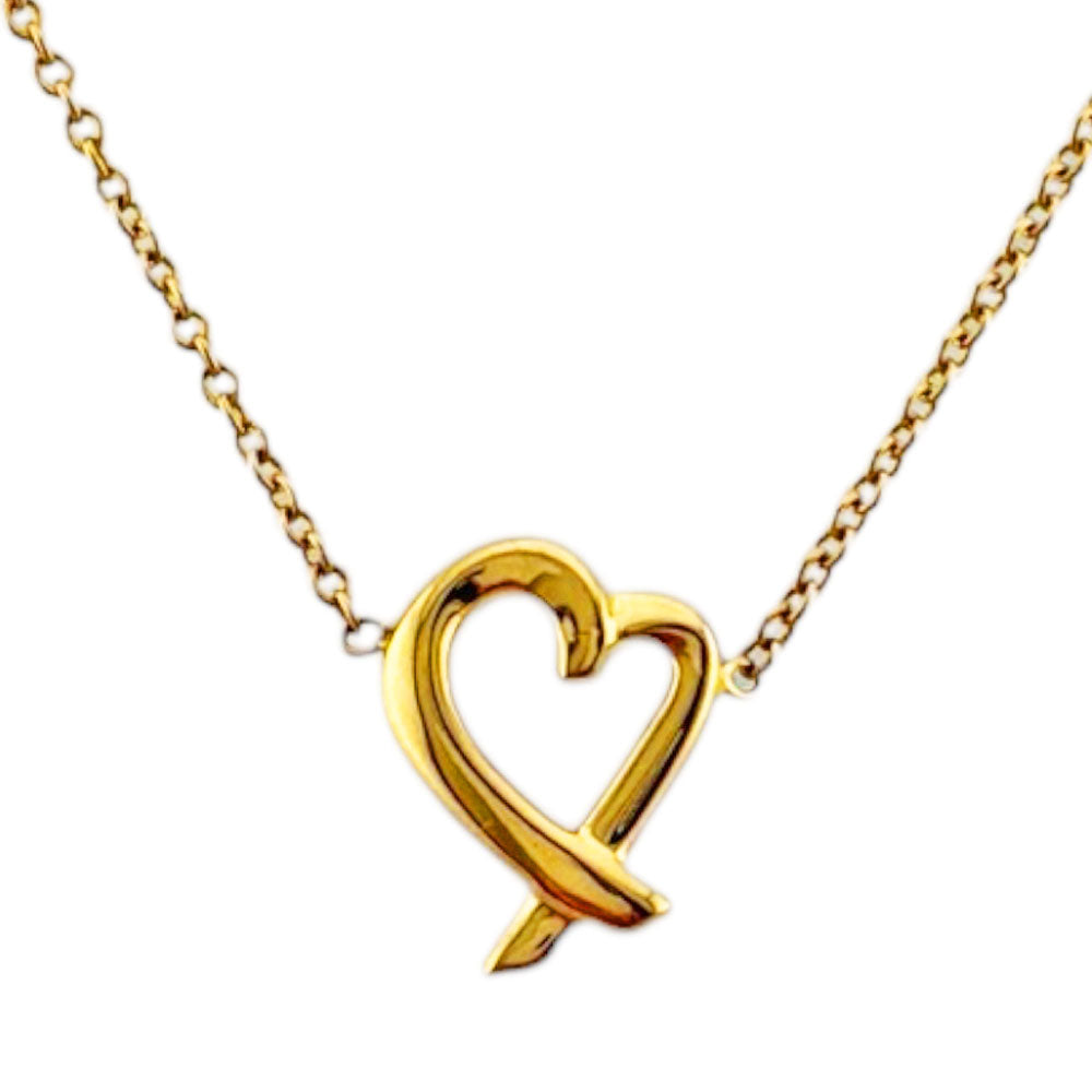 Tiffany & Co. ラビングハート ネックレス K18 TIFFANY&Co. ティファニー ラビングハート ネックレス 18金 K18