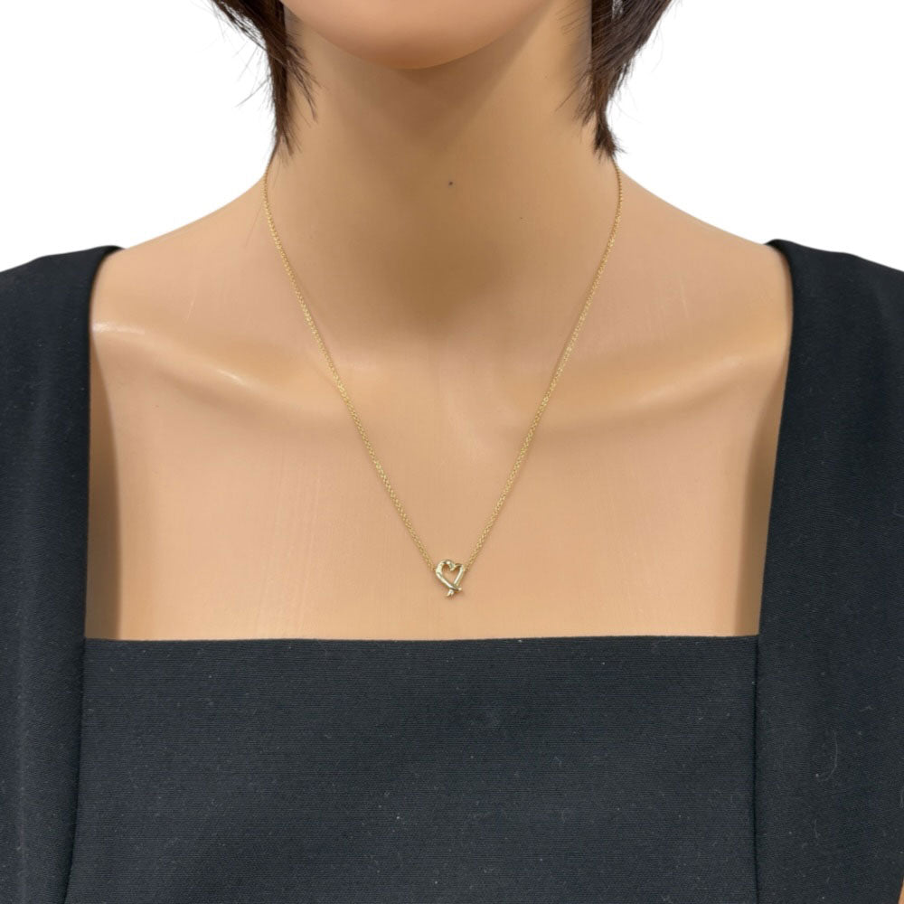 Tiffany & Co. ラビングハートダイヤモンドネックレスイエローゴールド TIFFANY&Co. ティファニー ラビングハート ネックレス 18金 K18