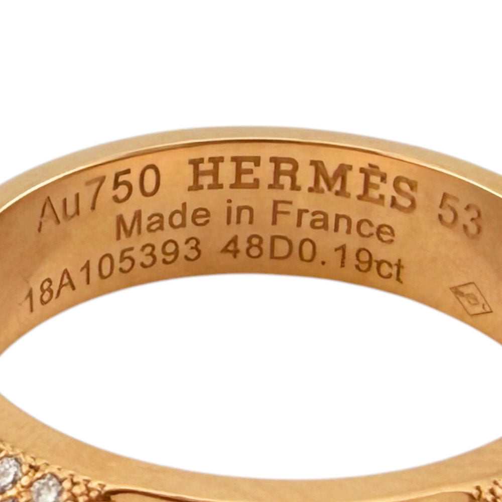 HERMES エルメス コリエ ド シアン リング 指輪 13号 18金 K18ピンク