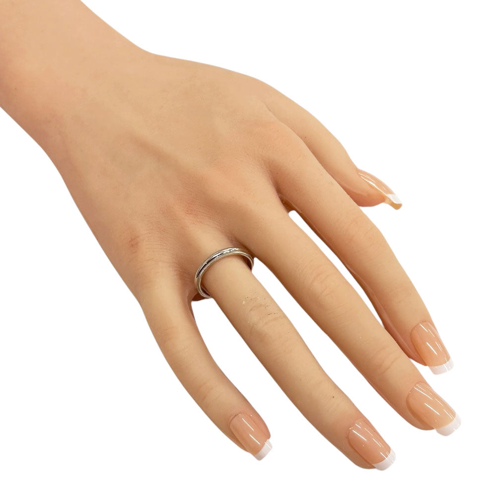 TIFFANY&Co. ティファニー ミルグレイン リング 指輪 15号 Pt950