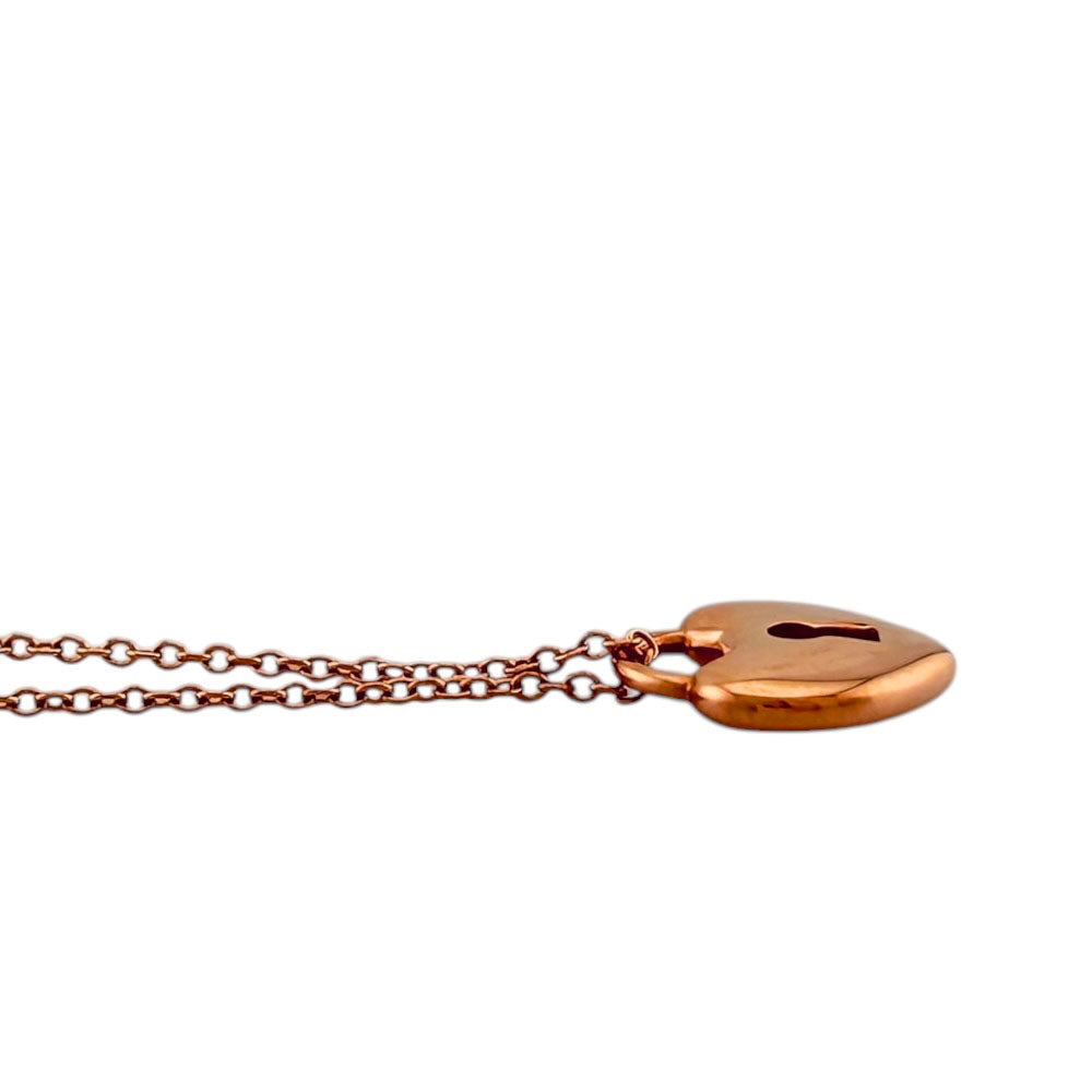 TIFFANY&Co. ティファニー ハートロック ネックレス 18金 K18ピンク