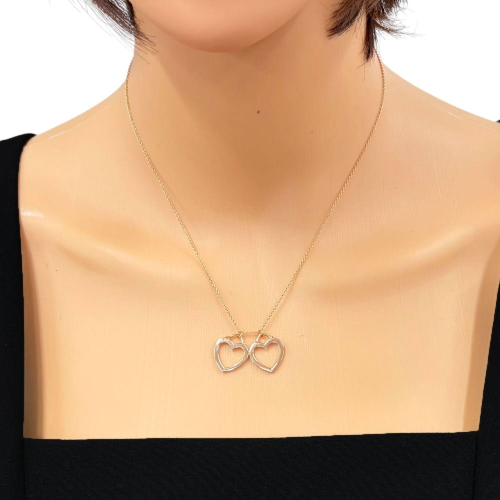 TIFFANY&Co. ティファニー センチメンタルダブルハート ネックレス 18