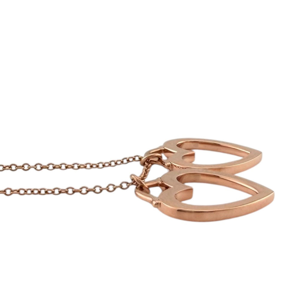 K18 ピンクゴールド ダブルハート ネックレス TIFFANY&Co. ティファニー センチメンタルダブルハート ネックレス 18