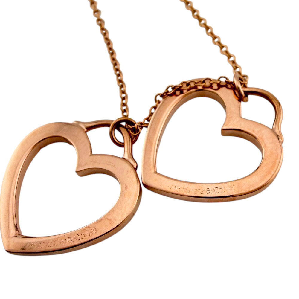 TIFFANY&Co. ティファニー センチメンタルダブルハート ネックレス 18