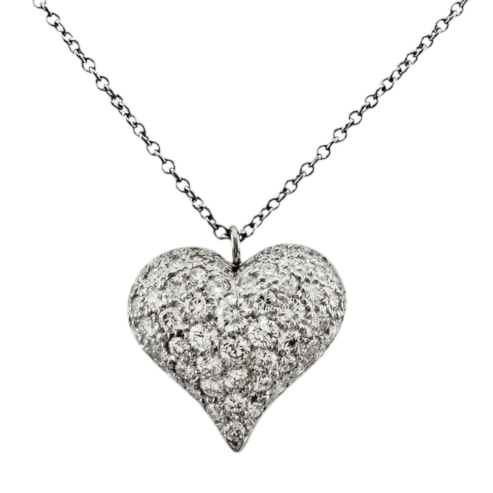 TIFFANY&Co. ティファニー ドッツ ピンチド ハート ネックレス Pt950
