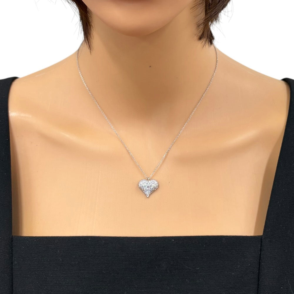 TIFFANY&Co. ティファニー ドッツ ピンチド ハート ネックレス Pt950