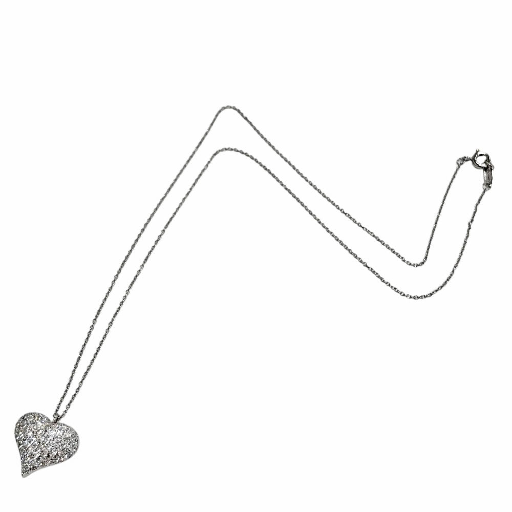 TIFFANY&Co. ティファニー ドッツ ピンチド ハート ネックレス Pt950