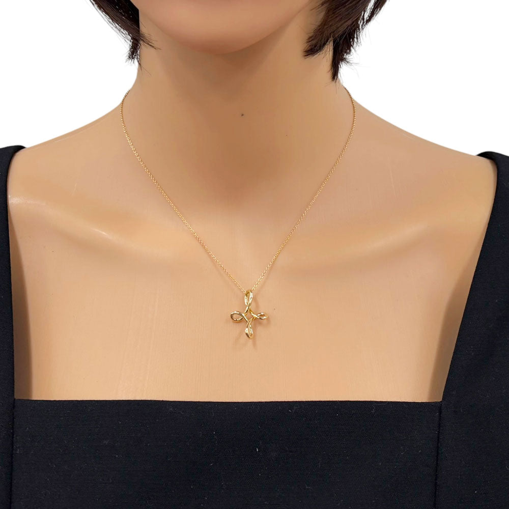 TIFFANY&Co. ティファニー インフィニティクロス ネックレス 18金 K18