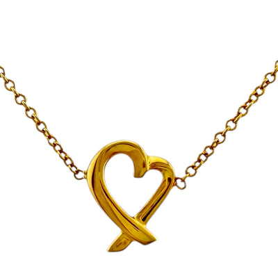 TIFFANY&Co. ティファニー ラビングハート ネックレス 18金 K18