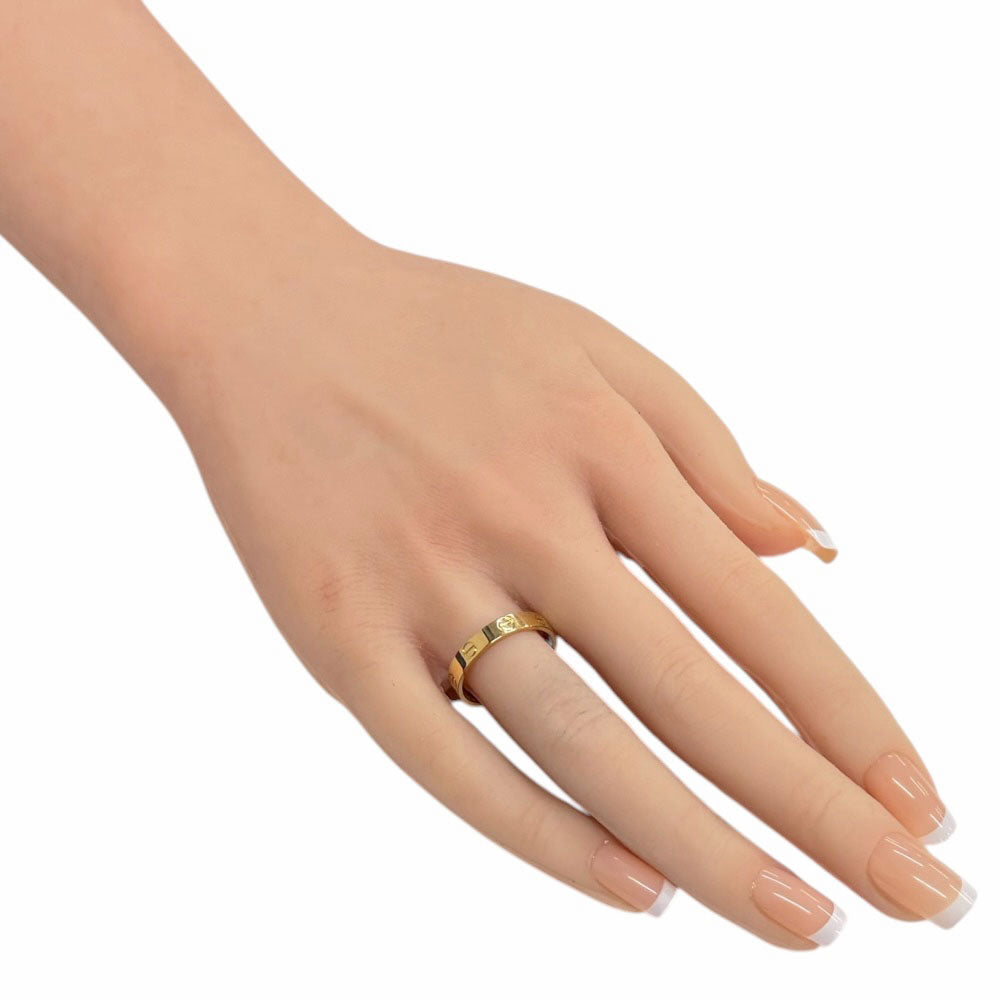 CARTIER Mini Love Ring Ring Size 16.5 18K K18 Yellow Gold Unisex