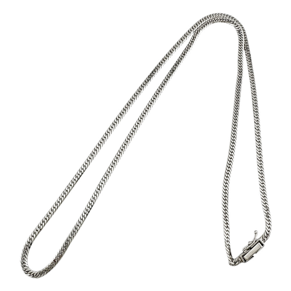 天然ダイヤモンド&プラチナ（Pt850&ホールマーク刻印） のネックレス 喜平 ネックレス Pt900 トリプル 8面 30g 50cm 造幣局検定マーク