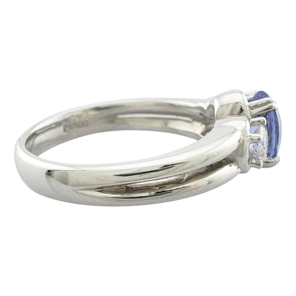 クンツァイト5.09ct ダイヤ0.13ct Pt900 プラチナリング 指輪 Pt900