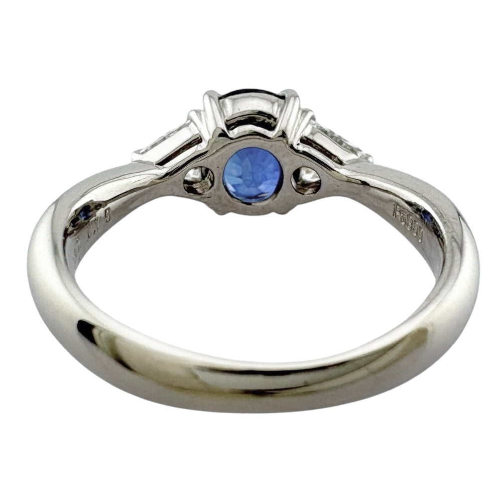 サファイア デザインリング 8号 Pt900