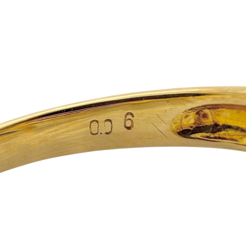 あやっち18K刻印あり アクアマリン 14号 ヴィンテージアンティーク調 リング 指輪 14号 18金 K18イエローゴールド アクアマリン