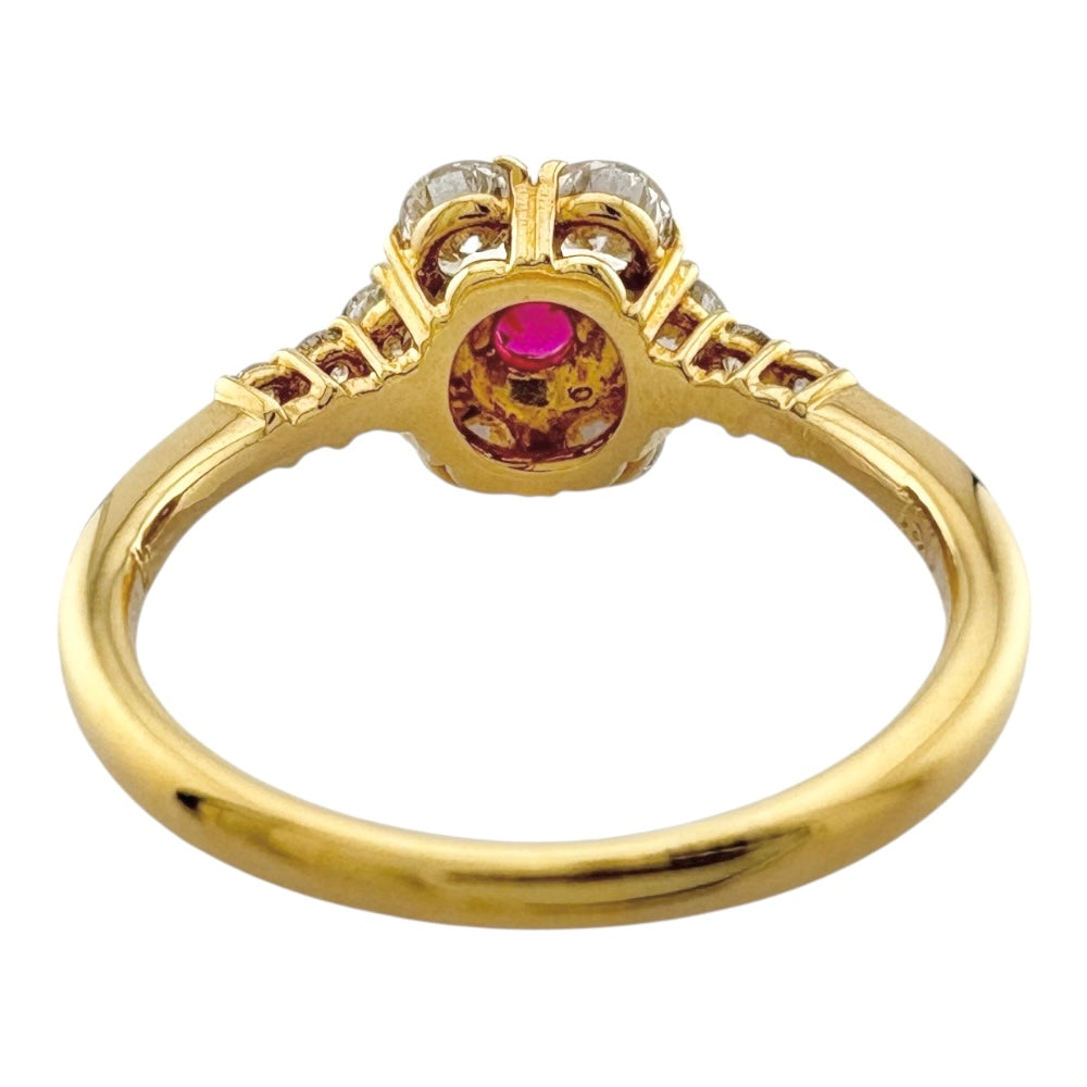 K18 金　ゴールド　リング　ルビー　4g リング 指輪 11号 18金 K18イエローゴールド ルビー レディース