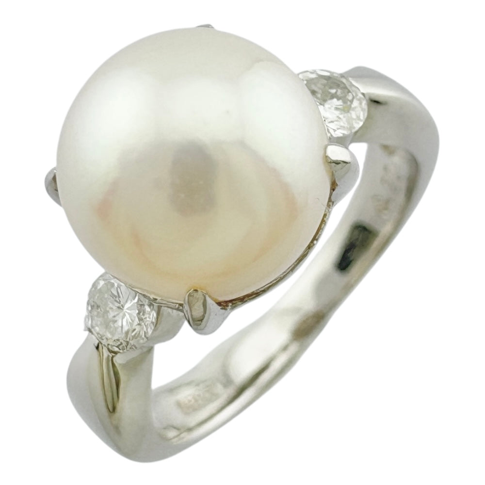 リング 指輪 8号 Pt900プラチナ アコヤパール レディース 中古
